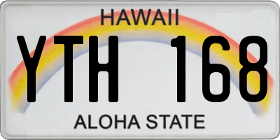 HI license plate YTH168