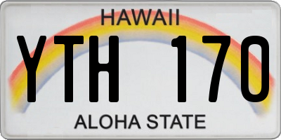 HI license plate YTH170