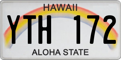 HI license plate YTH172