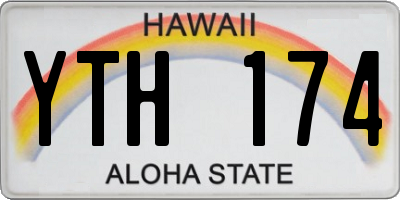 HI license plate YTH174