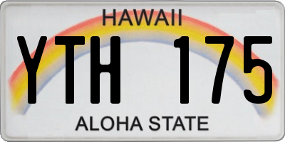 HI license plate YTH175
