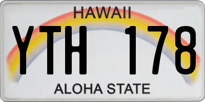 HI license plate YTH178