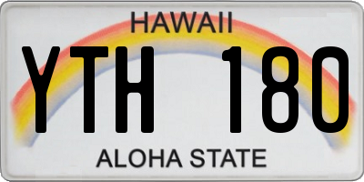 HI license plate YTH180