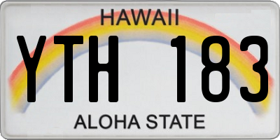 HI license plate YTH183