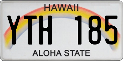 HI license plate YTH185