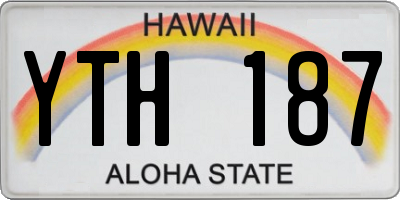 HI license plate YTH187