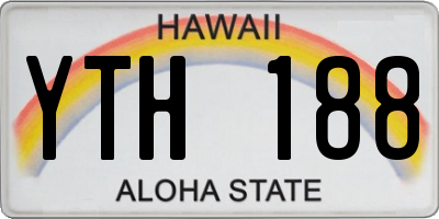 HI license plate YTH188