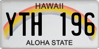 HI license plate YTH196