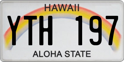 HI license plate YTH197