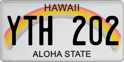 HI license plate YTH202