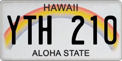 HI license plate YTH210