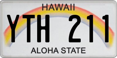 HI license plate YTH211