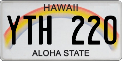 HI license plate YTH220