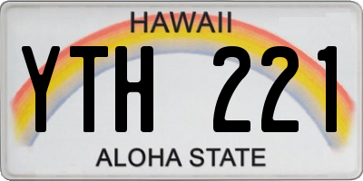 HI license plate YTH221