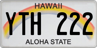 HI license plate YTH222
