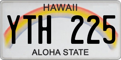 HI license plate YTH225