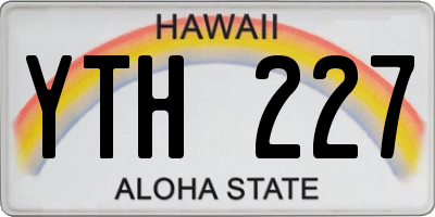 HI license plate YTH227