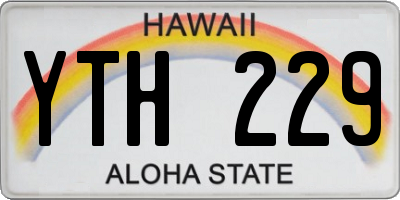 HI license plate YTH229