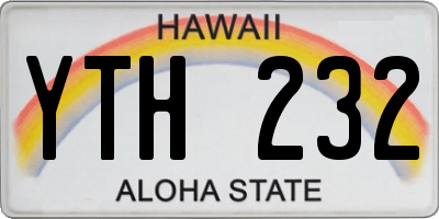 HI license plate YTH232