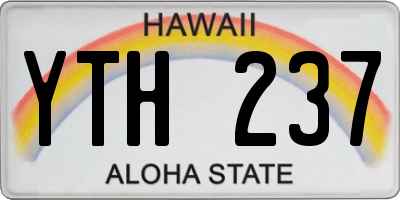 HI license plate YTH237