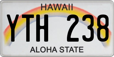HI license plate YTH238