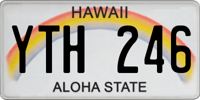 HI license plate YTH246