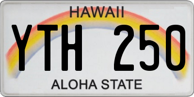 HI license plate YTH250
