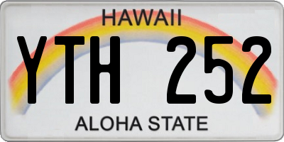 HI license plate YTH252