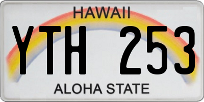 HI license plate YTH253