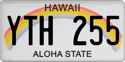 HI license plate YTH255