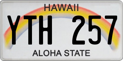 HI license plate YTH257