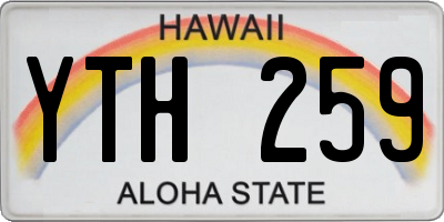 HI license plate YTH259