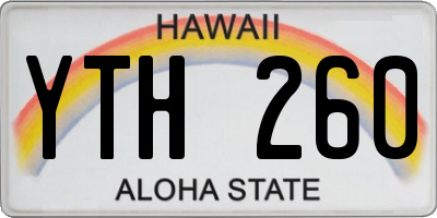 HI license plate YTH260