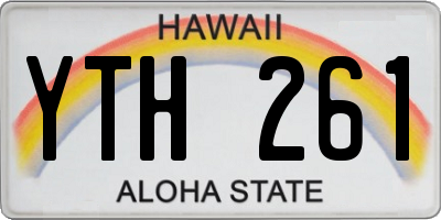 HI license plate YTH261