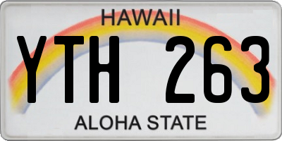 HI license plate YTH263