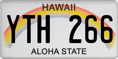 HI license plate YTH266