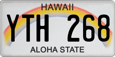 HI license plate YTH268