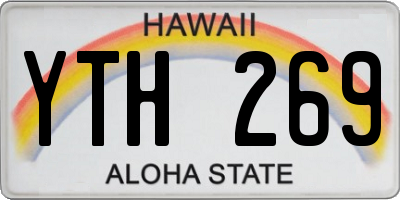 HI license plate YTH269
