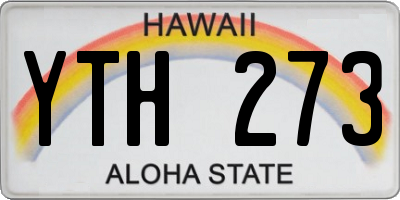 HI license plate YTH273