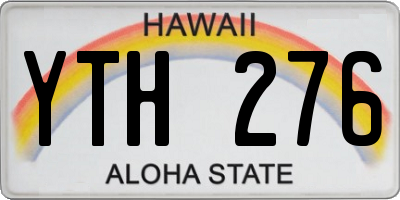 HI license plate YTH276
