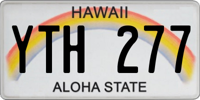 HI license plate YTH277