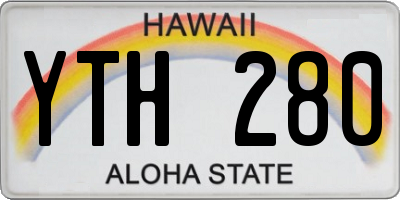 HI license plate YTH280