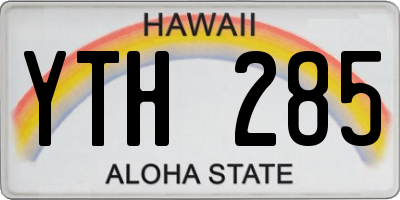 HI license plate YTH285