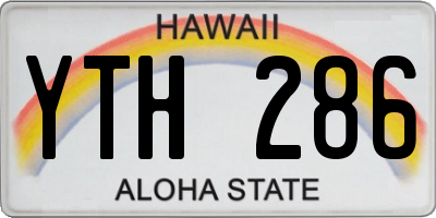 HI license plate YTH286