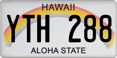 HI license plate YTH288