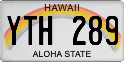HI license plate YTH289