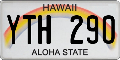 HI license plate YTH290