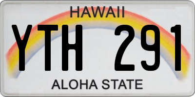 HI license plate YTH291
