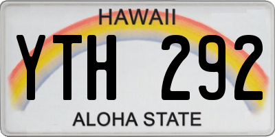 HI license plate YTH292