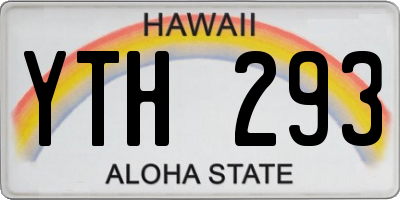 HI license plate YTH293